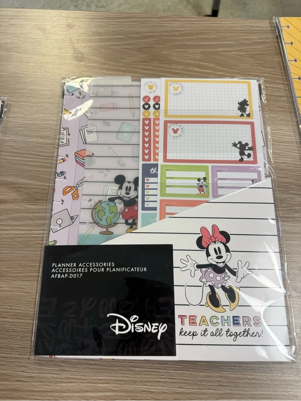 Disney Yellow & Multicolor Teacher Planner Extension Pack
